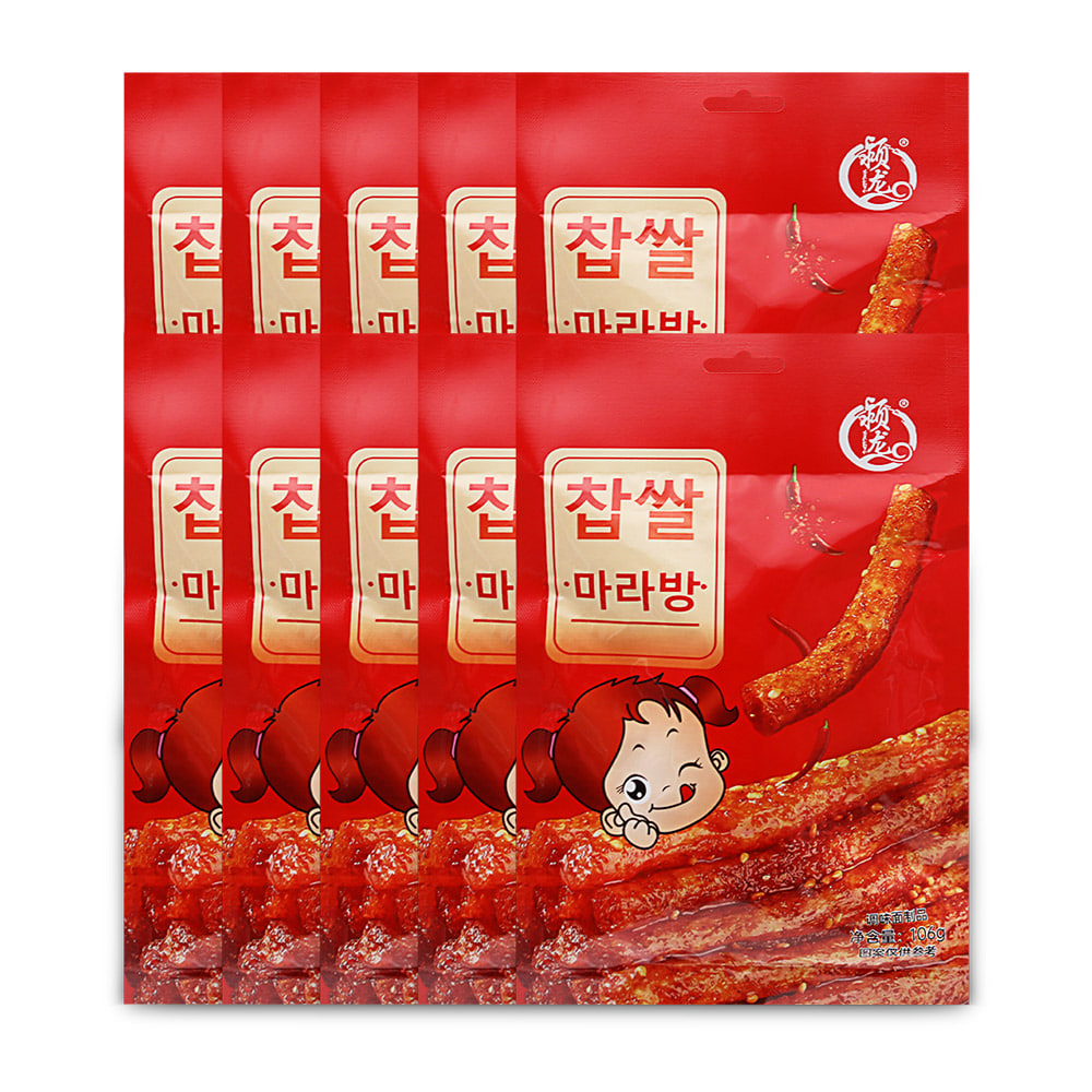 중국간식 찹쌀 마라방 쫀드기 106g x 10개 (1팩) 마라쫀디기